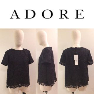 アドーア(ADORE)の【ADORE】♡日本製 レースカットソー【新品タグ付き 定価43,000円】(カットソー(半袖/袖なし))