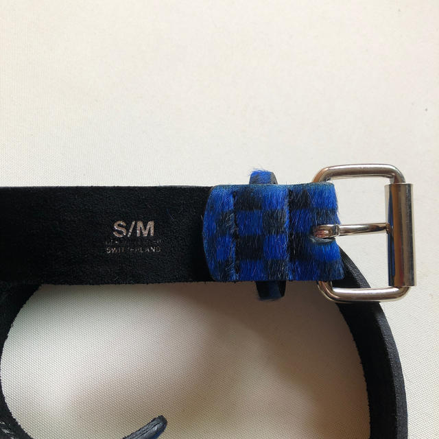 Supreme(シュプリーム)の supreme checker pony hair belt  16aw 美品 メンズのファッション小物(ベルト)の商品写真