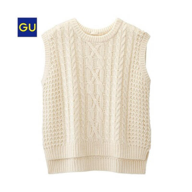 GU(ジーユー)のGU♡ケーブルニットベスト レディースのトップス(ニット/セーター)の商品写真