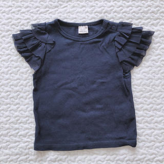 プティマイン(petit main)の【petit main】フリルトップス　Tシャツ　80(Ｔシャツ)