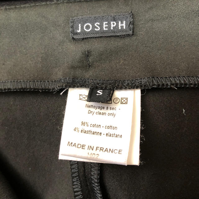 JOSEPH(ジョゼフ)のJOSEPH・コットンパンツ・サイズS・ブラック レディースのパンツ(カジュアルパンツ)の商品写真
