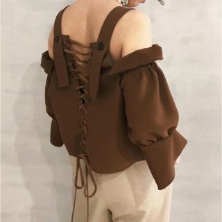 アメリヴィンテージ(Ameri VINTAGE)のAMERI ☆ BONDING OFF SHOULDER TOP(シャツ/ブラウス(長袖/七分))