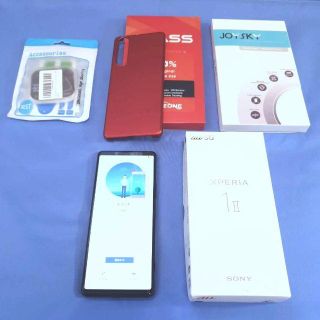 エクスペリア(Xperia)の極美品！SIMロック解除済！au★Sony Xperia 1 II SOG01★(スマートフォン本体)