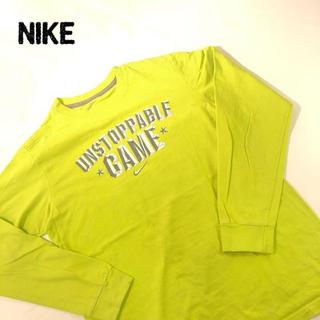 ナイキ(NIKE)のナイキ NIKE ライトグリーン ビッグプリント ロンT メンズS相当(Tシャツ/カットソー(七分/長袖))