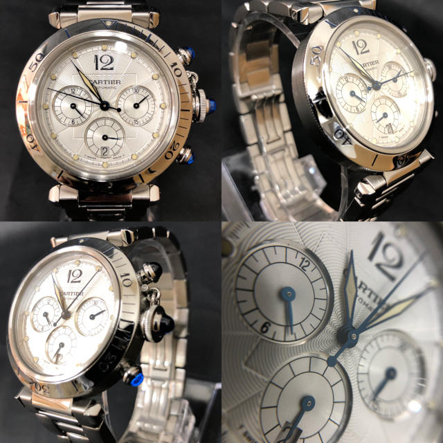 【極美品】カルティエ Cartier パシャ 38mm クロノグラフ 自動巻