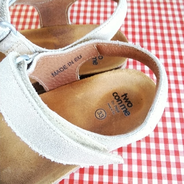 Bonpoint(ボンポワン)の売約済 美品 pepe 革サンダル サイズ33 約21.5cm キッズ/ベビー/マタニティのキッズ靴/シューズ(15cm~)(サンダル)の商品写真