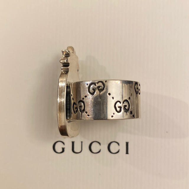 Gucci(グッチ)のGUCCI グッチ シルバー リング 19号 直営店購入 パイナップル メンズのアクセサリー(リング(指輪))の商品写真