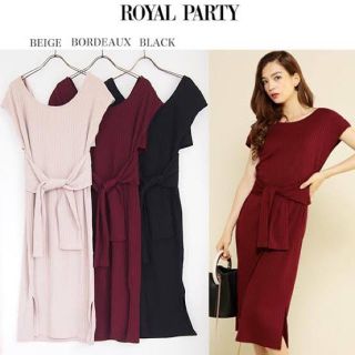 ロイヤルパーティー(ROYAL PARTY)の明後日まで出品ロイヤルパーティー　リブワンピ(ひざ丈ワンピース)