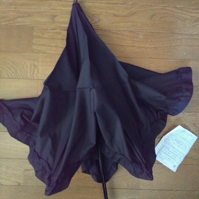 （未使用）HAKU　黒フリル日傘 レディースのファッション小物(傘)の商品写真