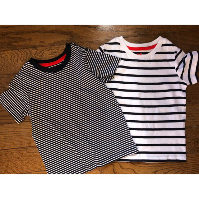 H&M(エイチアンドエム)の☆i_y_y☆様専用新品　ボーダーTシャツ　90cm キッズ/ベビー/マタニティのキッズ服男の子用(90cm~)(Tシャツ/カットソー)の商品写真