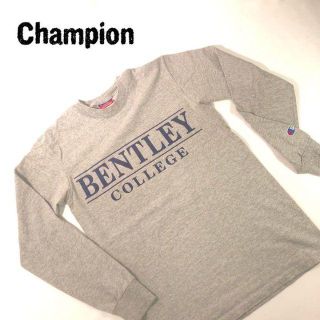 チャンピオン(Champion)のチャンピオン 刺繍 ビッグプリント ロンT グレー(Tシャツ/カットソー(七分/長袖))