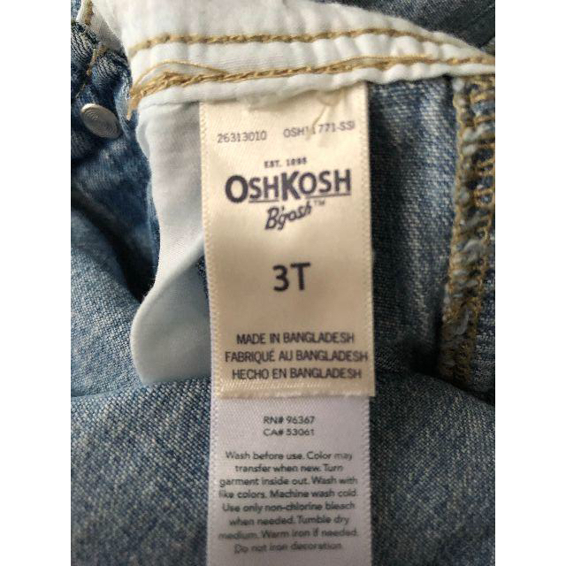 OshKosh(オシュコシュ)の【OSHKOSH】デニムショートオーバーオール ３T／100センチ キッズ/ベビー/マタニティのキッズ服男の子用(90cm~)(パンツ/スパッツ)の商品写真