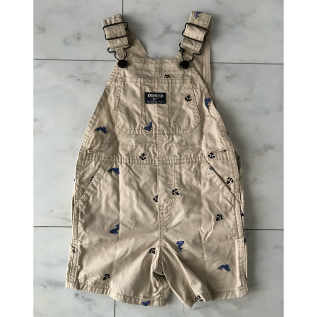 OshKosh(オシュコシュ)の【OSHKOSH】ショートオーバーロール　２T／95センチ キッズ/ベビー/マタニティのキッズ服男の子用(90cm~)(パンツ/スパッツ)の商品写真