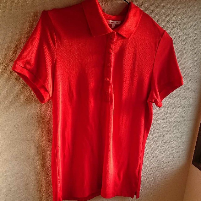 安い UNIQLO - 未使用☆ユニクロレディースポロシャツ  レッド   サイズL ポロシャツ