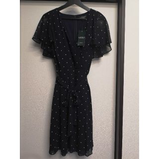 ラルフローレン(Ralph Lauren)の◆新品◆RALPH LAUREN　ドット柄 ワンピース　ローレンラルフローレン(ひざ丈ワンピース)