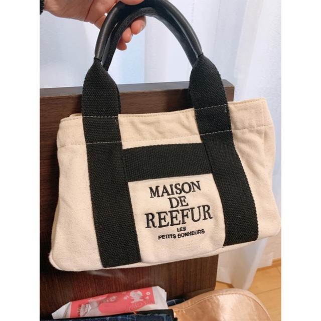 Maison de Reefur(メゾンドリーファー)のMAISON DE REEFUR キャンバス ロゴ トートバッグ S レディースのバッグ(トートバッグ)の商品写真