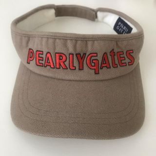 パーリーゲイツ(PEARLY GATES)のパーリーゲイツ サンバイザー サイズS ベージュブラウン(ゴルフ)