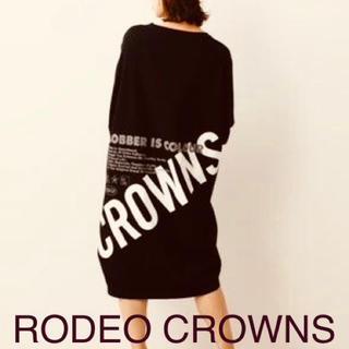 ロデオクラウンズ(RODEO CROWNS)のrodeo crowns ロデオクラウンズ　Tシャツ　ワンピース　ロゴ　(ひざ丈ワンピース)