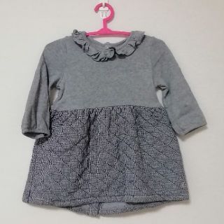 プチバトー(PETIT BATEAU)のプチバトー　長袖ワンピース　12m(ワンピース)