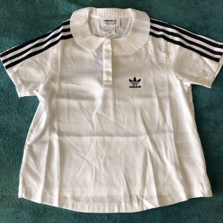 アディダス(adidas)のアディダス オリジナルス　ブラウス　プリーツ襟　白(Tシャツ(半袖/袖なし))