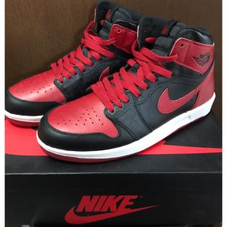 ナイキ(NIKE)のまるまる様専用AIR JORDAN1  "BRED"ブラック/ジムレッド(スニーカー)