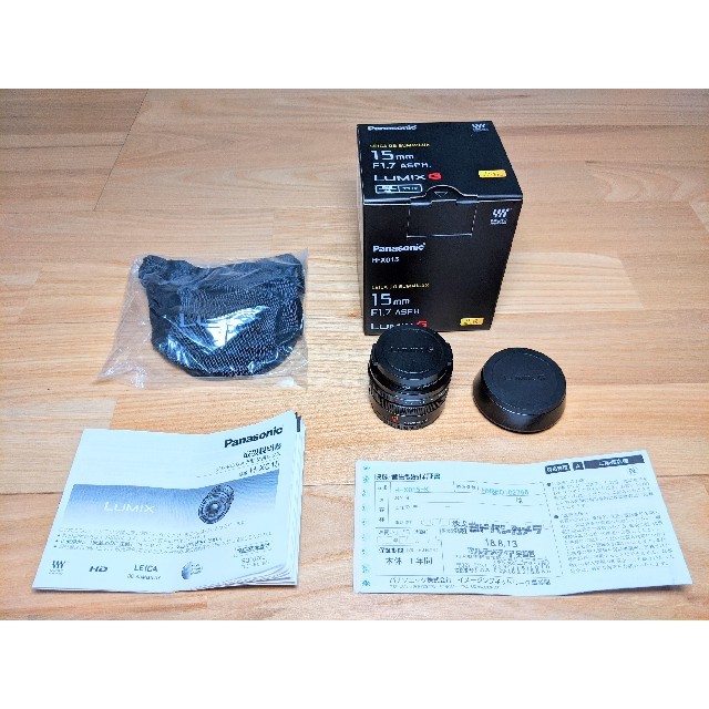 【極美品】Panasonic LEICA 15mm/F1.7 H-X015-K