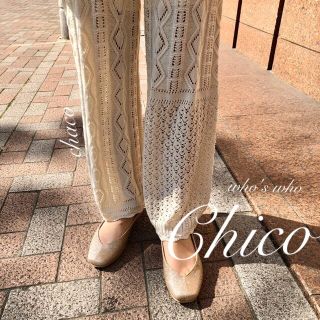 フーズフーチコ(who's who Chico)の人気新作🎡¥7590【Chico】透かし柄ロングパンツ (カジュアルパンツ)