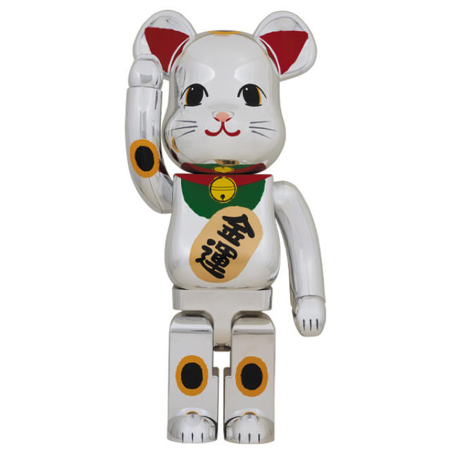 BE@RBRICK 招き猫 銀メッキ 弐 1000％1000