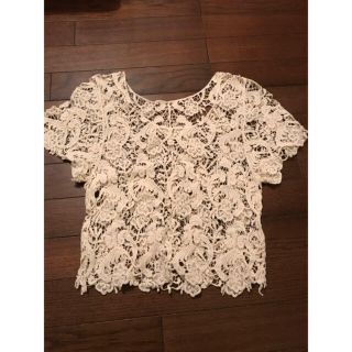 ロキエ(Lochie)のレーストップス vintage 古着(シャツ/ブラウス(半袖/袖なし))