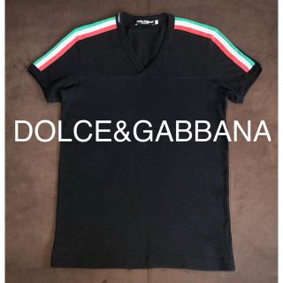 ドルチェアンドガッバーナ(DOLCE&GABBANA)の【極美品】DOLCE&GABBANA VネックTシャツ 細身(Tシャツ/カットソー(半袖/袖なし))