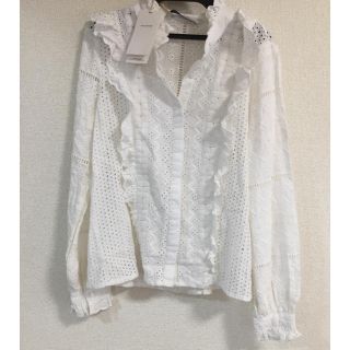 ザラ(ZARA)のタグ付き新品未使用♡ZARA フリルブラウス♡ザラ(シャツ/ブラウス(長袖/七分))