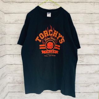 ギルタン(GILDAN)の【US古着】TORCHY’S TACOS 黒Tシャツ(Tシャツ/カットソー(半袖/袖なし))