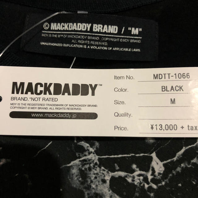 MACKDADDY(マックダディー)の新品 マックダディ MACK DADDY タンクトップ ブラック Mサイ新品 メンズのトップス(タンクトップ)の商品写真