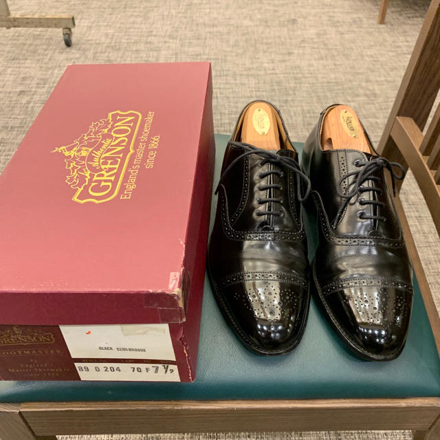 【値下げ】英国老舗《GRENSON》旧ロゴfootmaster【元箱有り】