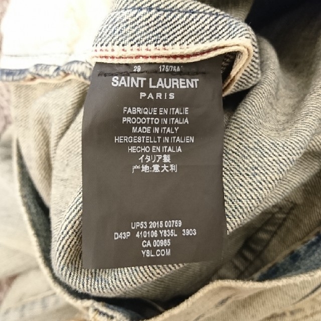 Saint Laurent(サンローラン)のSAINT LAURENT 膝クラッシュデニム メンズのパンツ(デニム/ジーンズ)の商品写真
