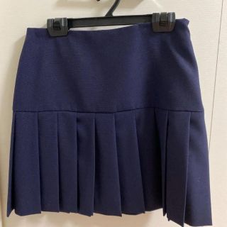 ミュウミュウ(miumiu)のmiumiu プリーツスカート NAVY(ミニスカート)