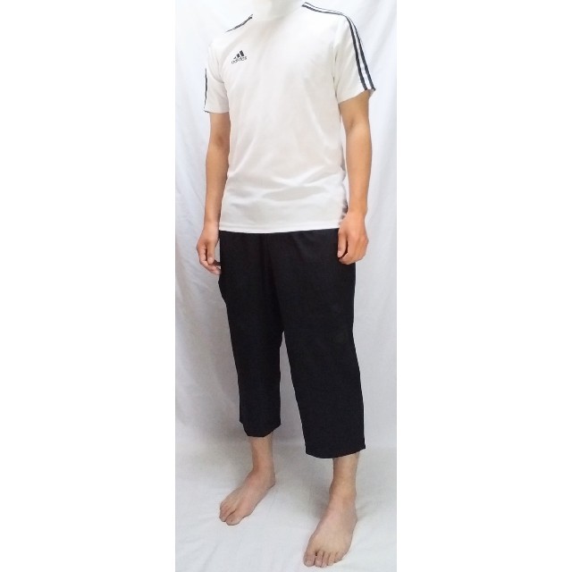 adidas(アディダス)の新品 2XL adidas パンツ 7分丈 トレーニング黒 テーパード メンズのパンツ(ショートパンツ)の商品写真