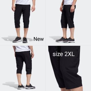 アディダス(adidas)の新品 2XL adidas パンツ 7分丈 トレーニング黒 テーパード(ショートパンツ)