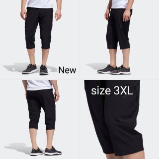 アディダス(adidas)の新品 3XL adidas パンツ 7分丈 トレーニング黒 テーパード(ショートパンツ)