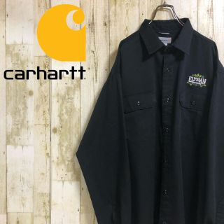 カーハート(carhartt)の【激レア】カーハート 刺繍ロゴ 企業ロゴ ビッグサイズ 長袖シャツ 2XL(シャツ)