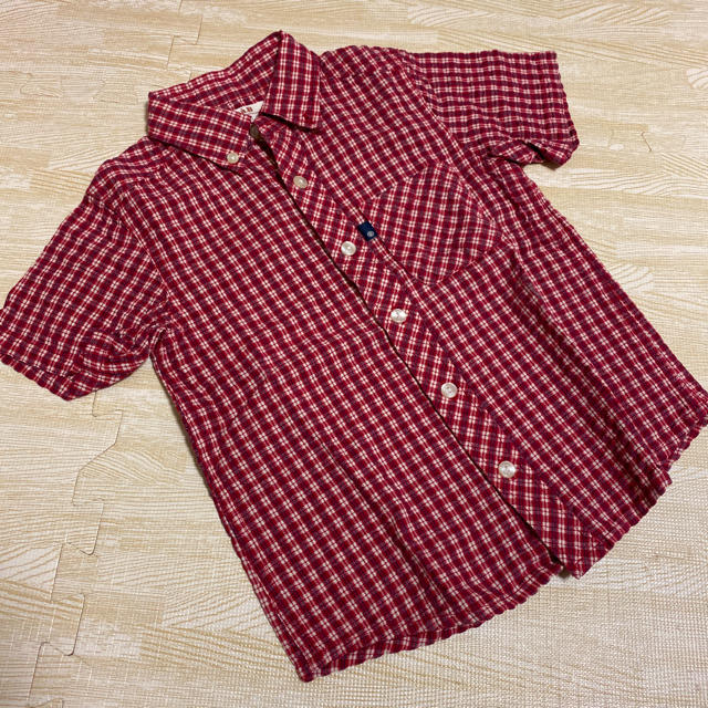 e.a.B(エーアーベー)のチェックシャツ 半袖 110cm キッズ/ベビー/マタニティのキッズ服男の子用(90cm~)(ブラウス)の商品写真