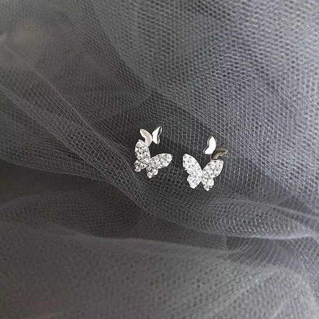 STAR JEWELRY(スタージュエリー)のmicro pave butterflies pierce ◯s925 post レディースのアクセサリー(ピアス)の商品写真