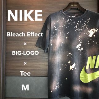 ナイキ(NIKE)の【激レア一点物】NIKEサイドビッグロゴTEE【ブリーチエフェクト】(Tシャツ/カットソー(半袖/袖なし))