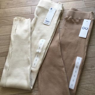 ジーユー(GU)のGU 新品 リブスリット レギンス(レギンス/スパッツ)