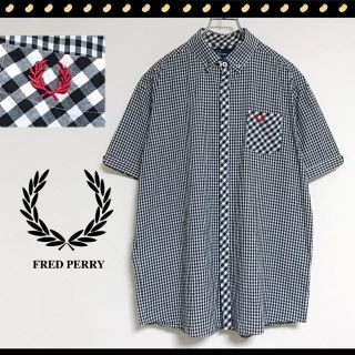 フレッドペリー(FRED PERRY)のフレッドペリー★モノトーンチェック★パターンド切替シャツ★ボタンダウン(シャツ)