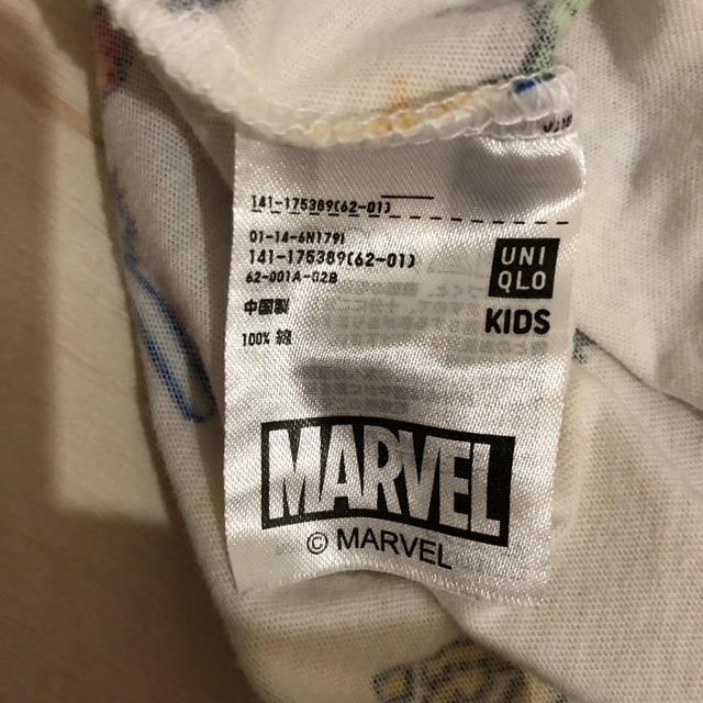 UNIQLO(ユニクロ)のユニクロ MARVEL 半袖Ｔシャツ 110 キッズ/ベビー/マタニティのキッズ服男の子用(90cm~)(Tシャツ/カットソー)の商品写真