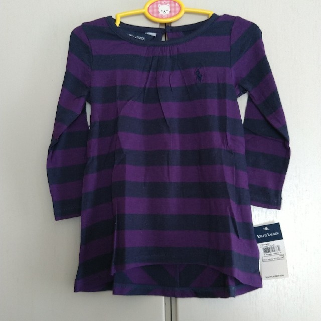 POLO RALPH LAUREN(ポロラルフローレン)の新品！ラルフローレンボーダー チュニック カットソー24M キッズ/ベビー/マタニティのベビー服(~85cm)(Ｔシャツ)の商品写真