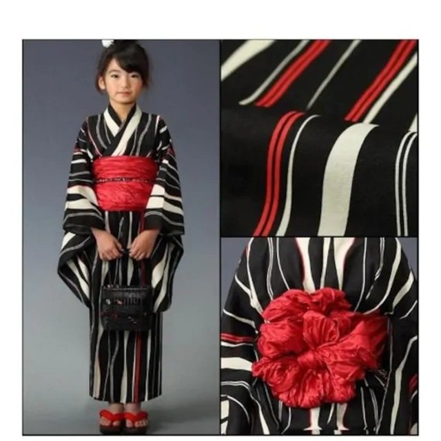 キモノ錦 浴衣 下駄 帯 黒よろけ縞 うのにもお得な情報満載! 7427円
