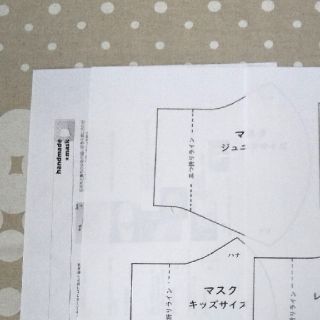 マスク型紙4サイズ&作り方(型紙/パターン)