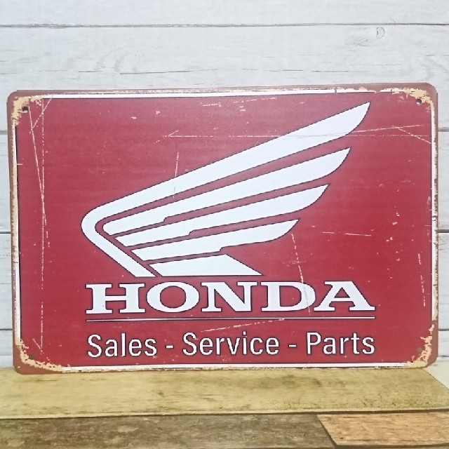 Lad2641 新品 Honda ホンダ ウイング マーク ロゴ ブリキ看板の通販 By トモのブリキ看板 ラクマ